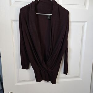 Ann Taylor Deep Burgundy Cardigan